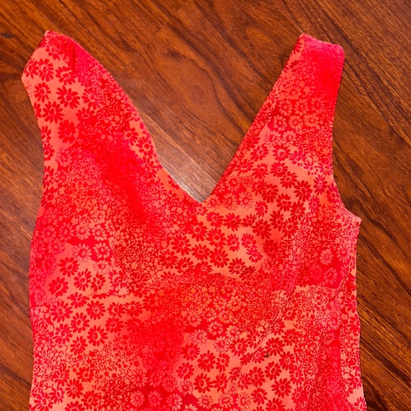 DBY Red and orange Floral Sleeveless Dress - Picture 3 of 5